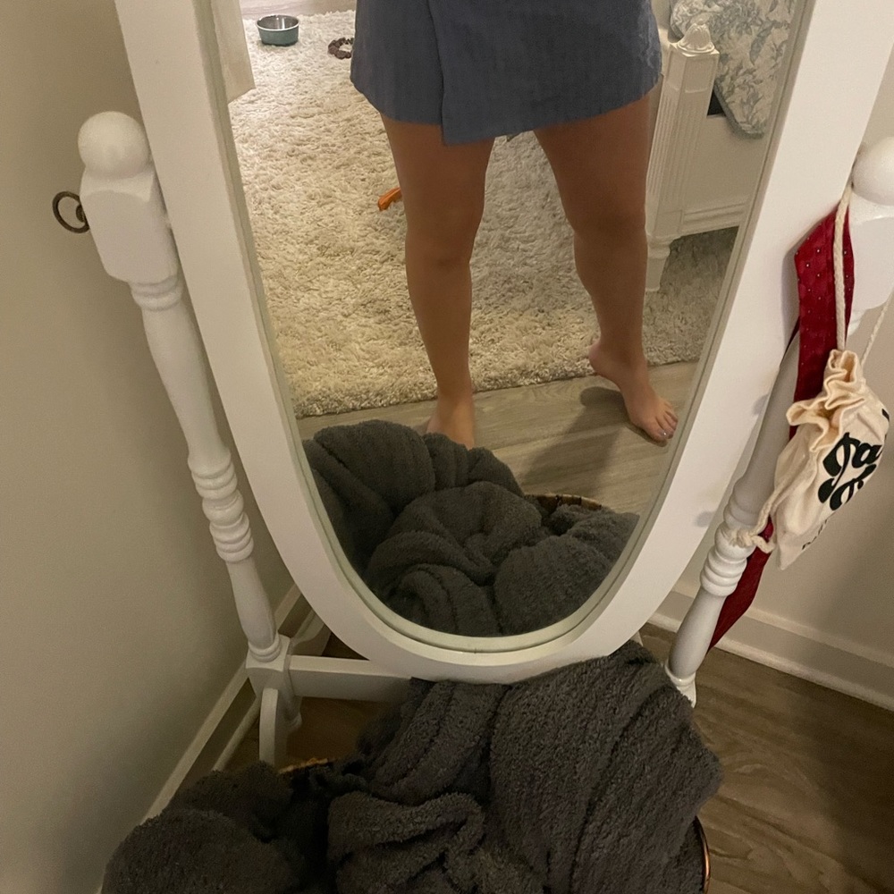 Blue tweed skirt